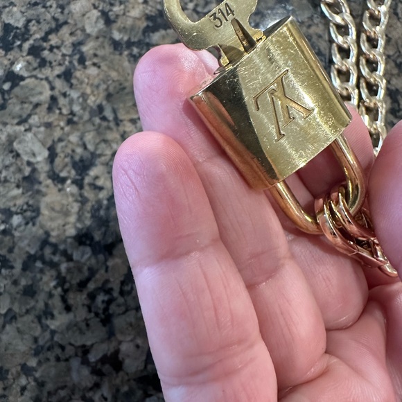 Louis Vuitton lock & key chain necklace  100% Authentic - Picture 12 of 13